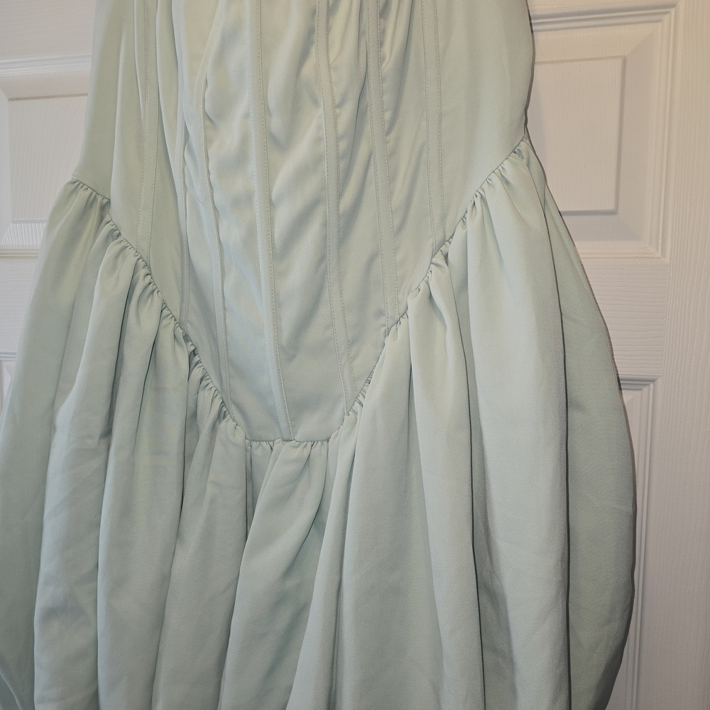 PrettyLittleThing Mint Strapless Dress